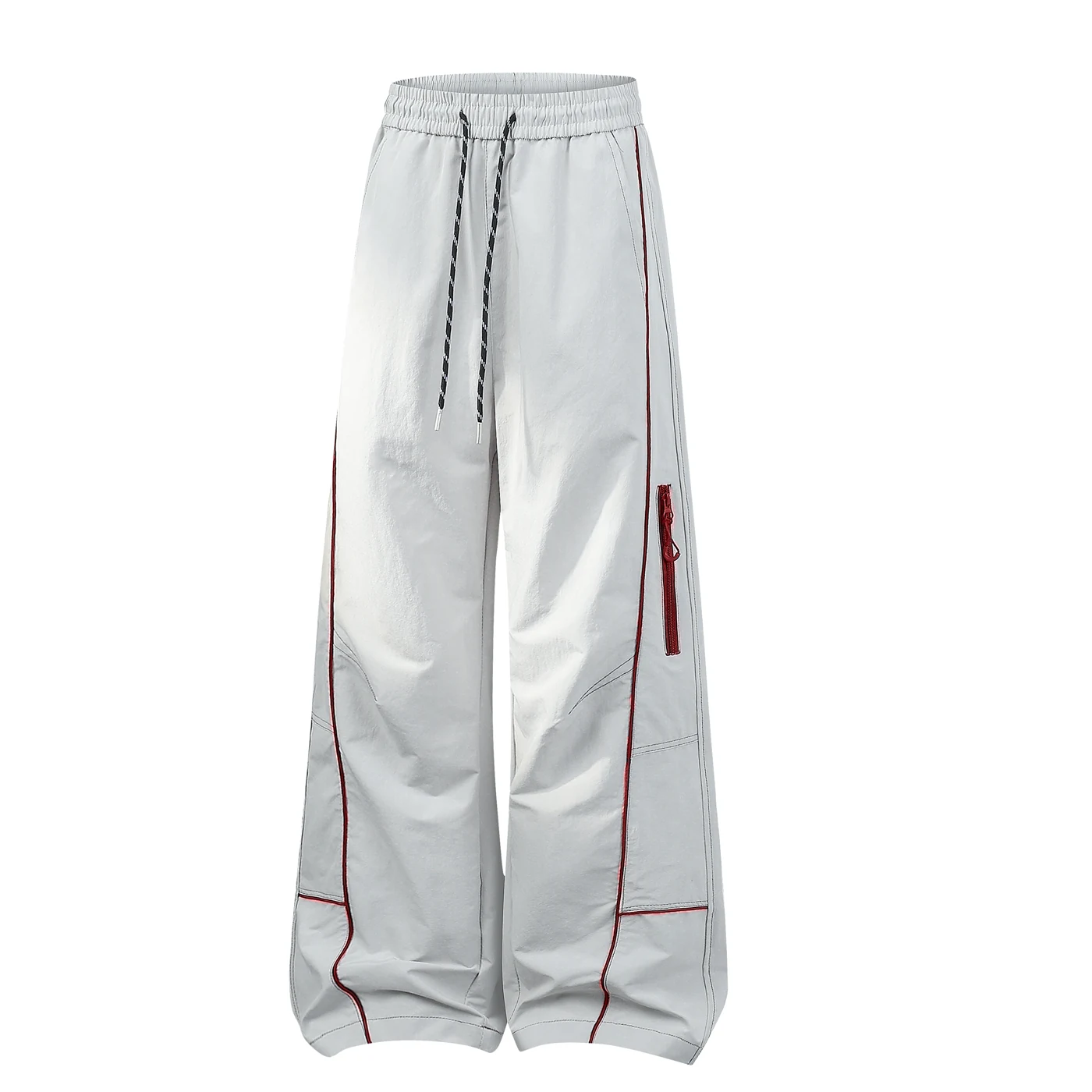 Contrast-Seam Drawstring Pants — style 2602