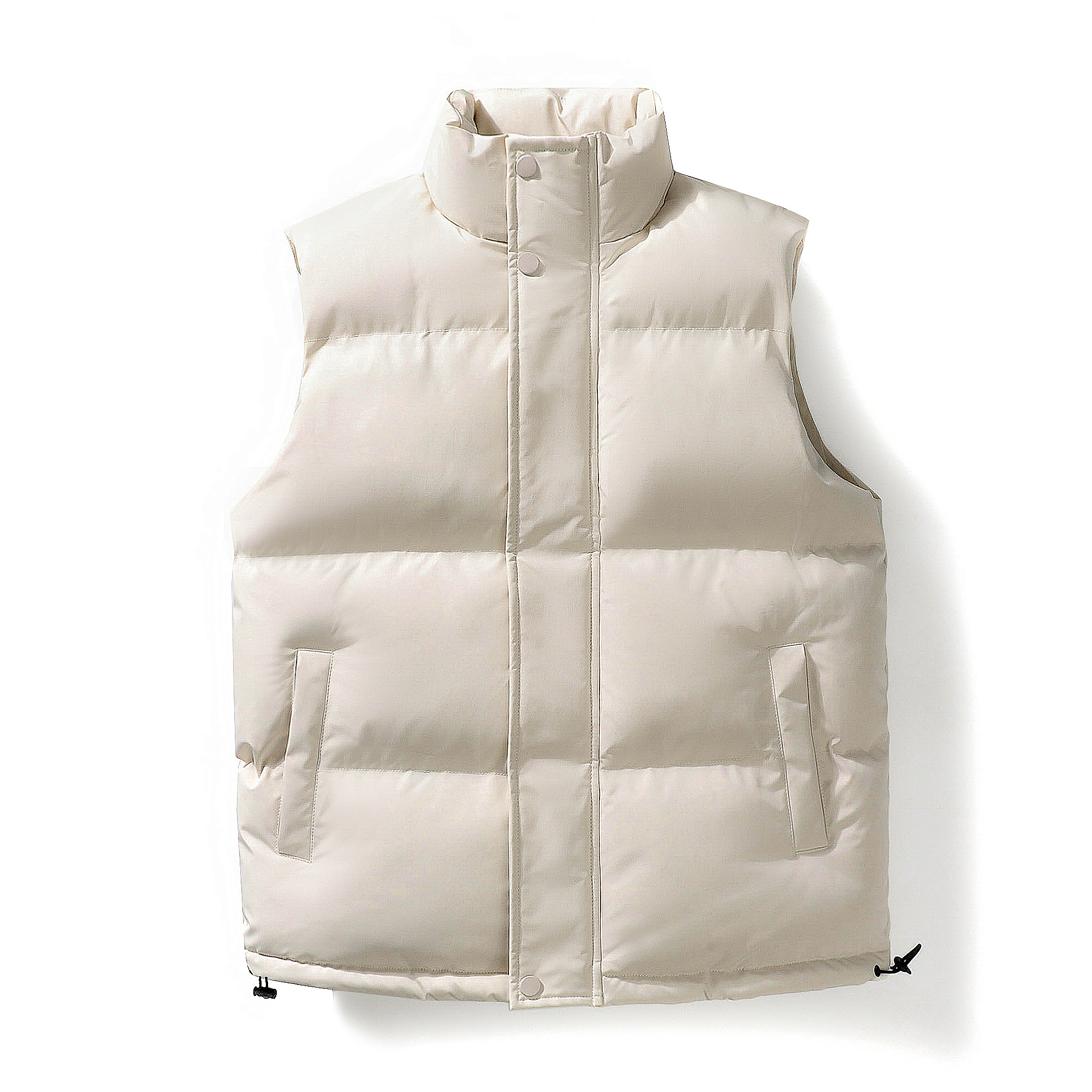 Style 209 quilted vest in off-white